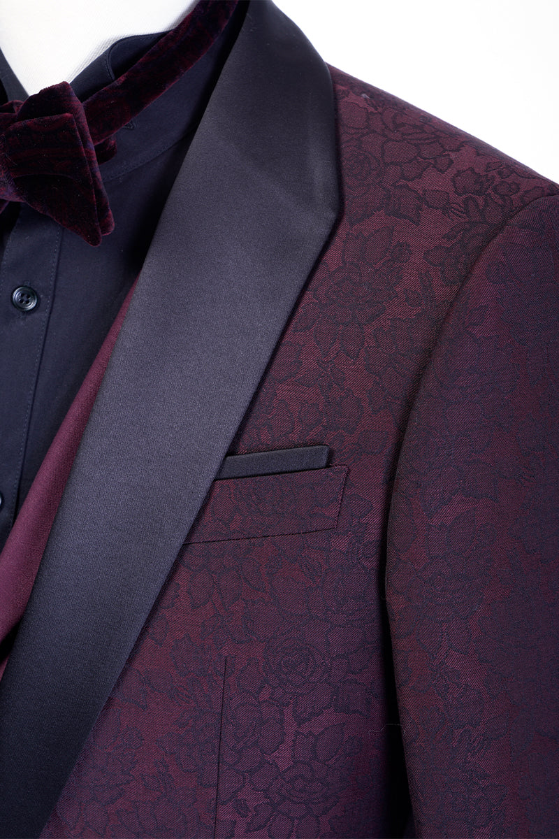 Maroon Tuxedo Jacket