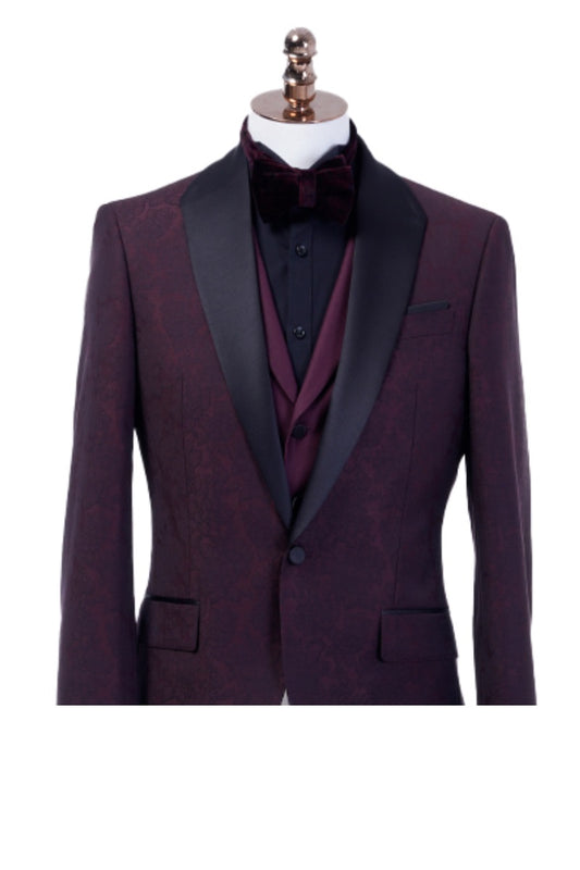 Maroon Tuxedo Jacket